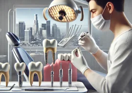 Dental implants step by step process in a modern dental clinic