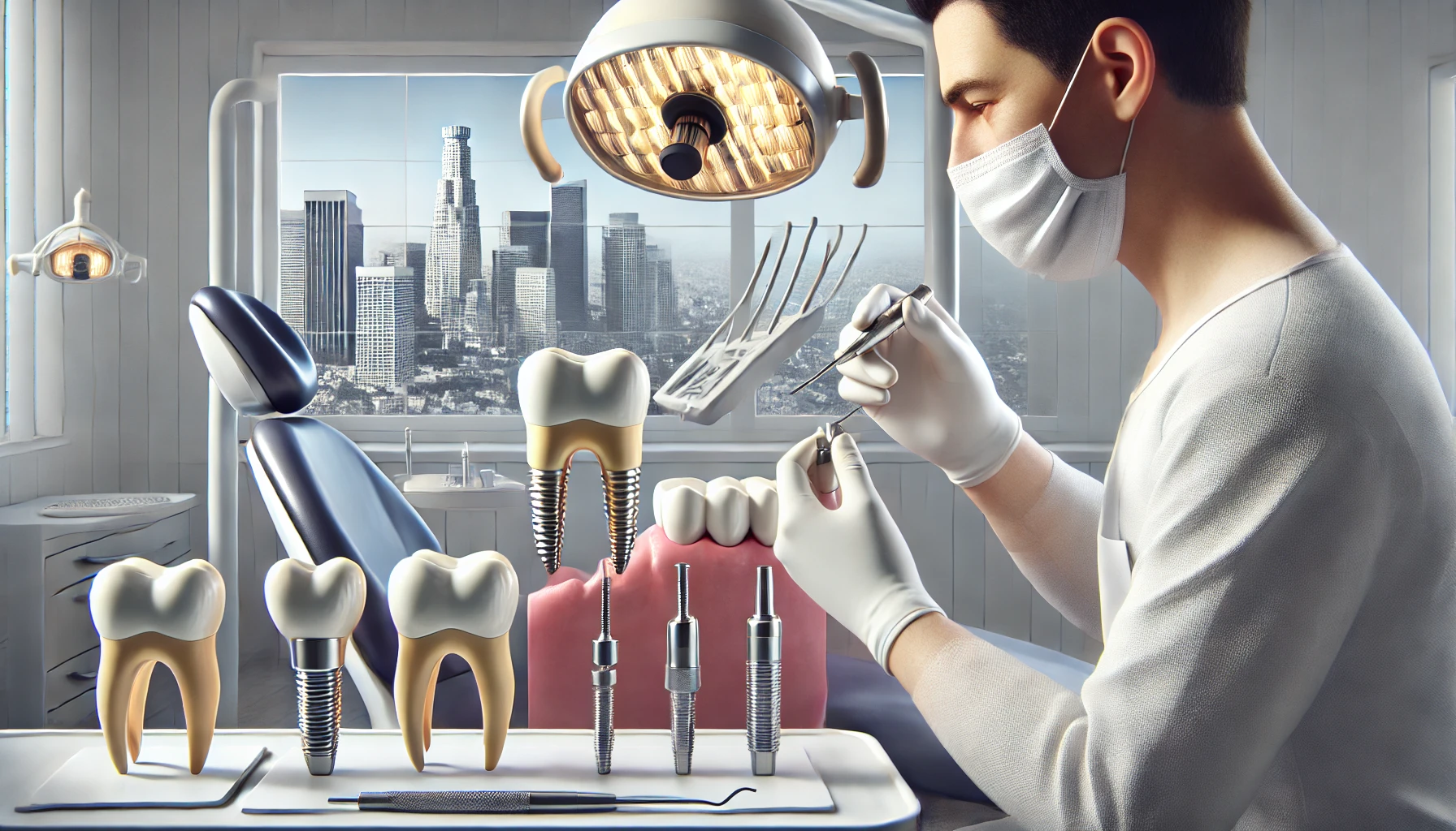 Dental implants step by step process in a modern dental clinic